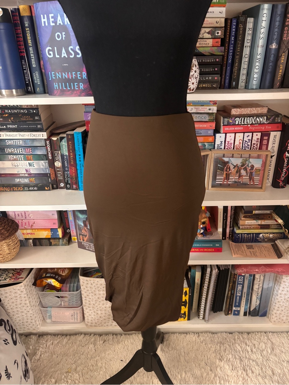 Windsor Brown Stretch Pencil Skirt